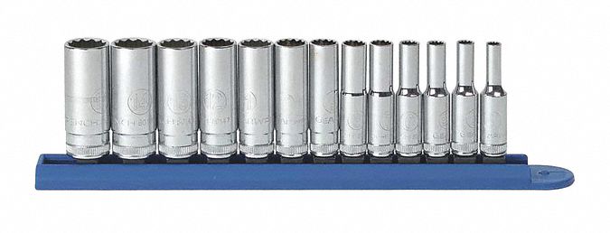 Set Skt Dp Met 1/4Dr 12Pt 13Pc