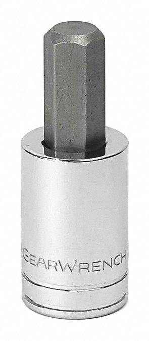 HEX BIT SOCKET,3/8" DR,STANDARD,3/16"