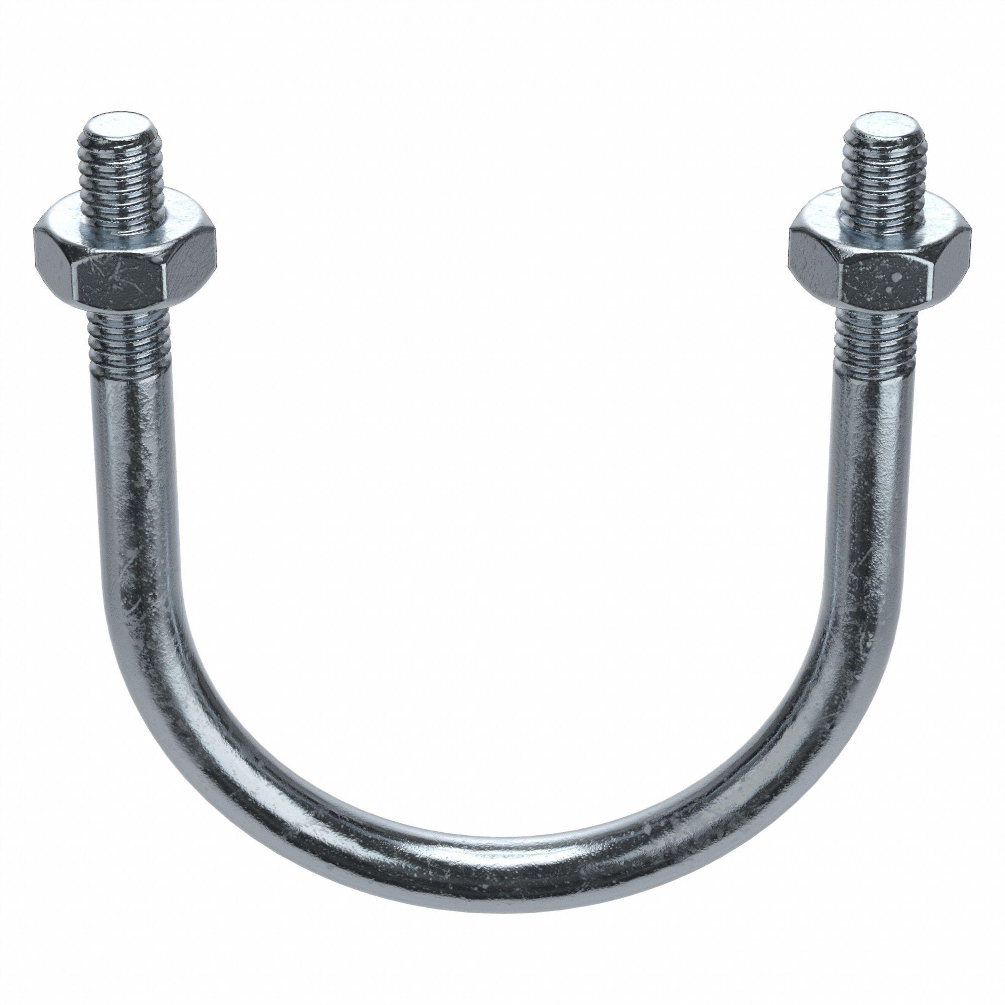 STANDARD U-BOLT, STEEL, ZINC PLATED, ⅜