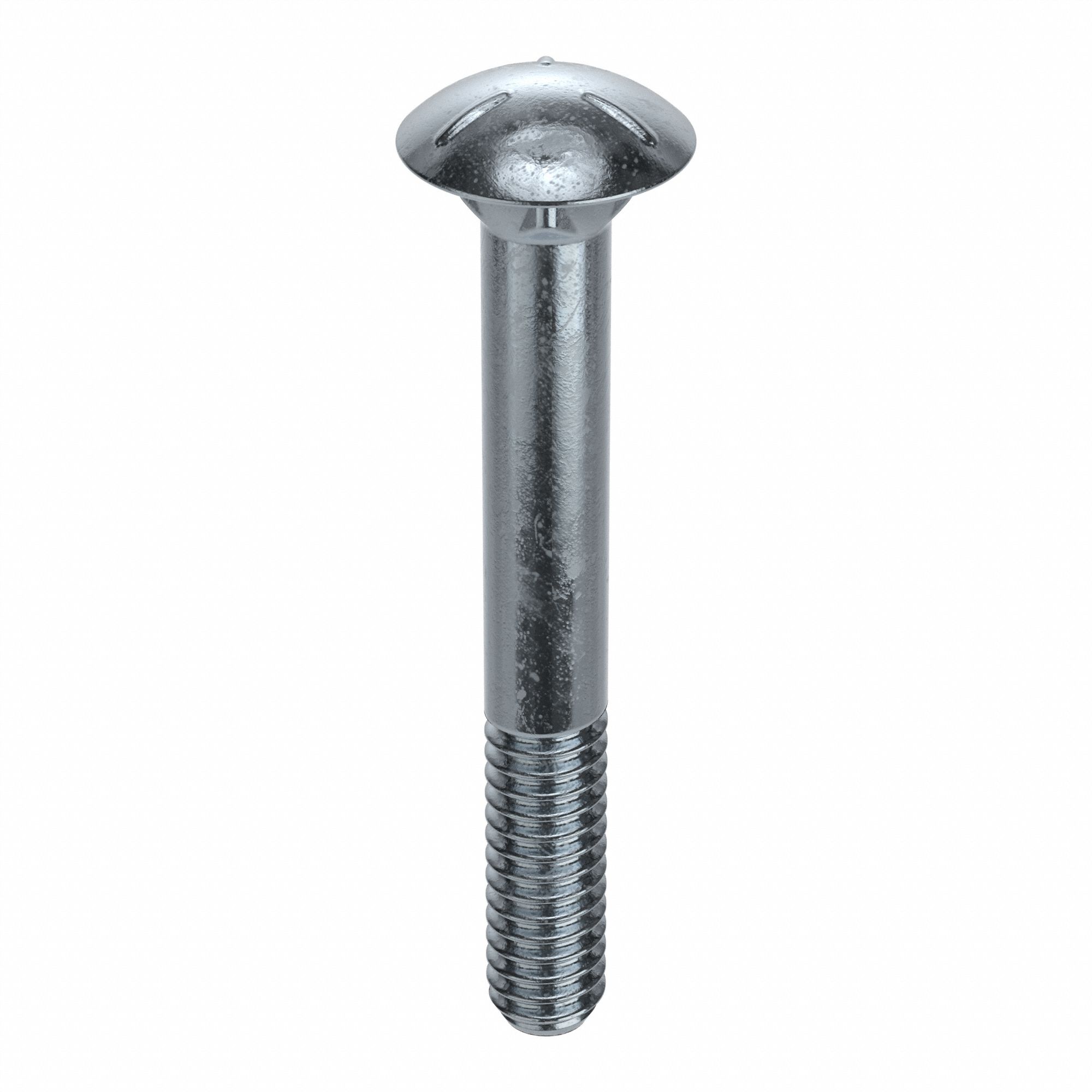 CARRIAGE BOLT, SQUARE, STEEL, UNC, GRADE 5, ZINC PLATED, ¼"-20 THREAD, 2½ IN L, INCH, 100 PK