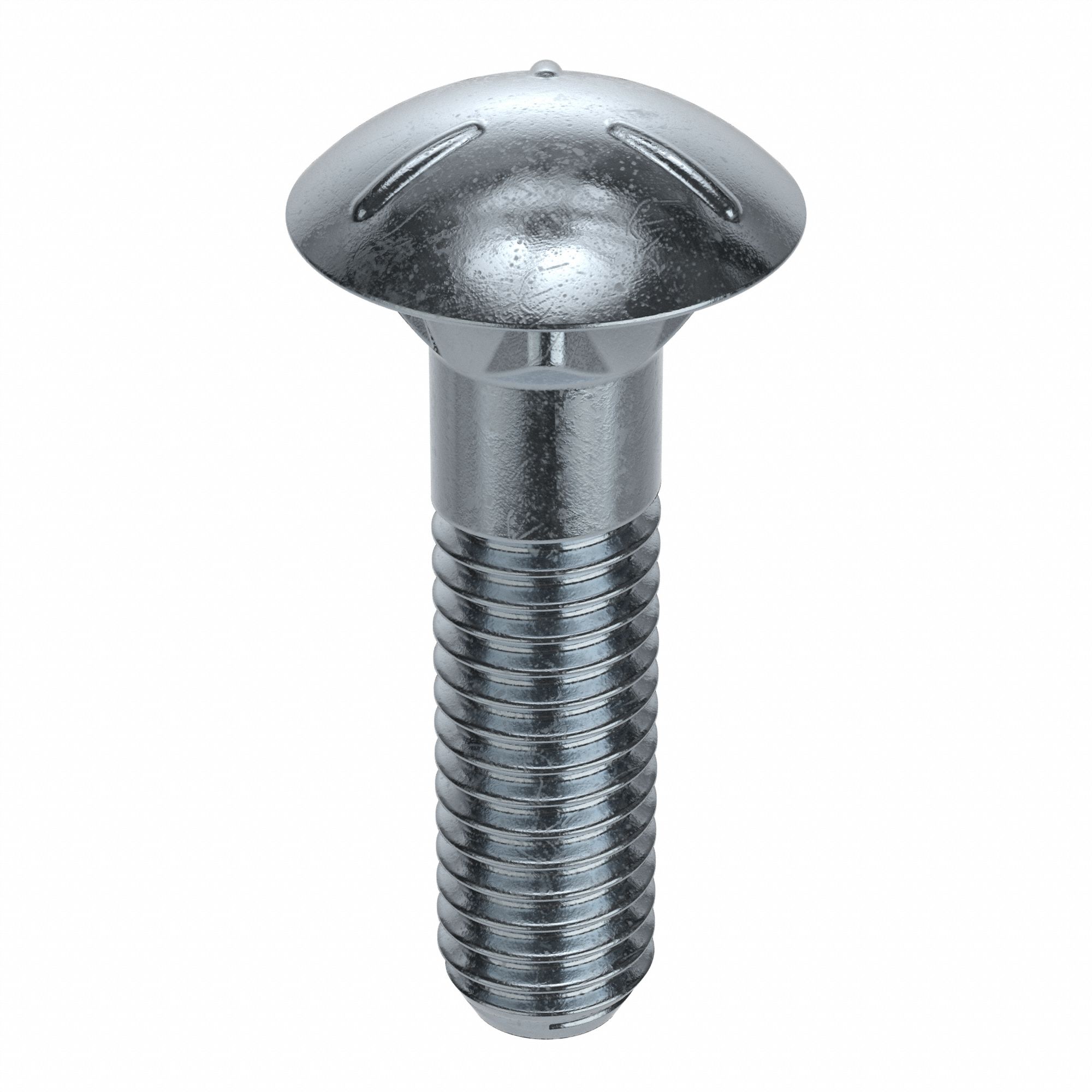 CARRIAGE BOLT, SQUARE, STEEL, UNC, GRADE 5, ZINC PLATED, ¼"-20 THREAD, 1¼ IN L, INCH, 100 PK