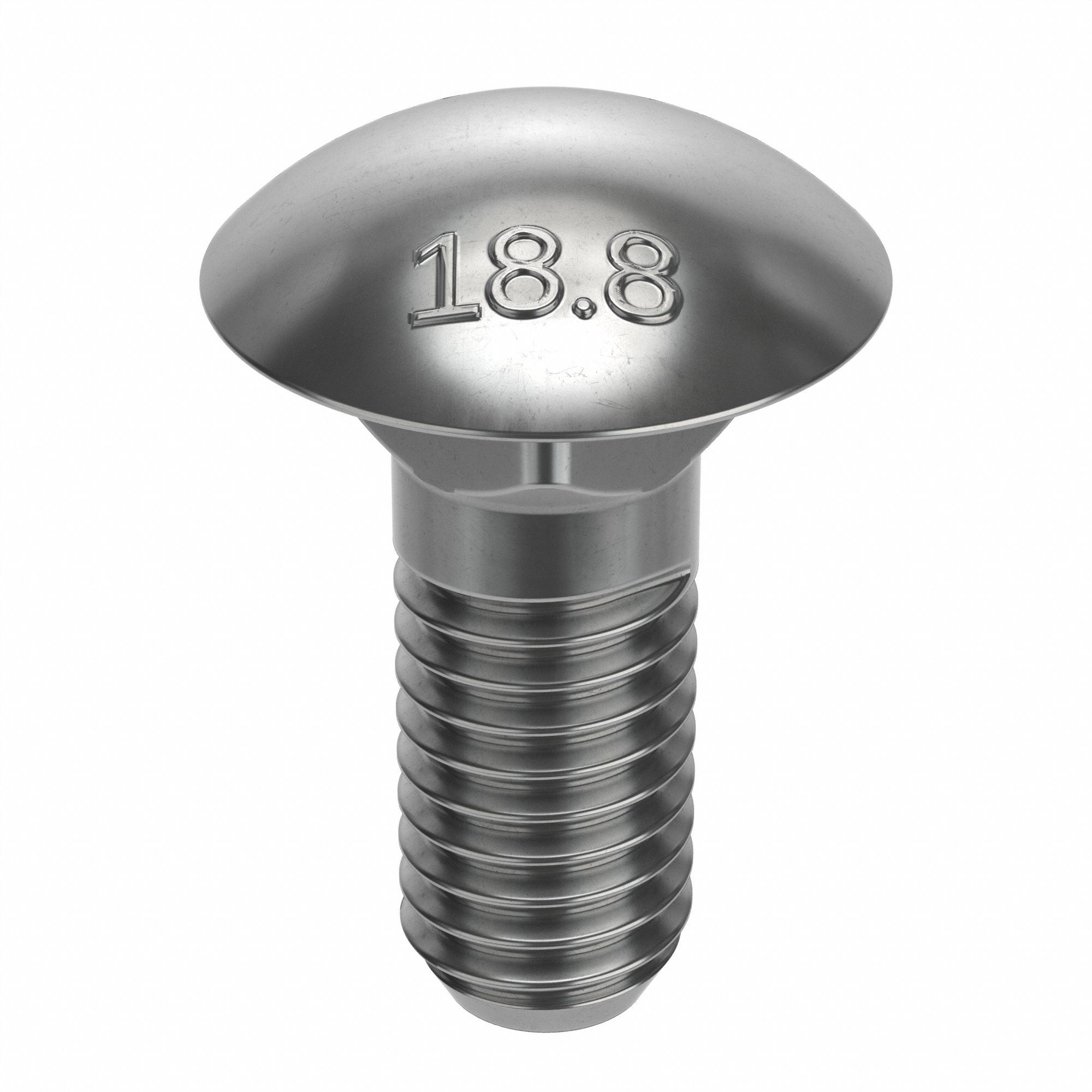 CARRIAGE BOLT, SQUARE, 18-8 STAINLESS STEEL, PLAIN FINISH, ⅜