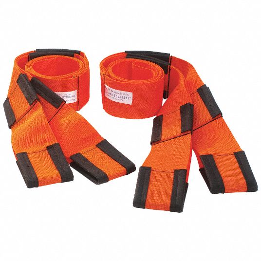 800 lb Max Load Capacity, 3 in Strap Wd, Lifting Straps - 32TL81