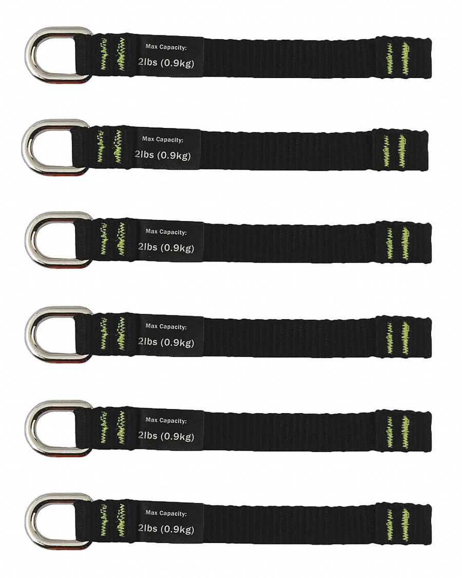 Web Tool Tail: For Hand Tools, Strap, Tape-On, Steel, 2 lb Capacity