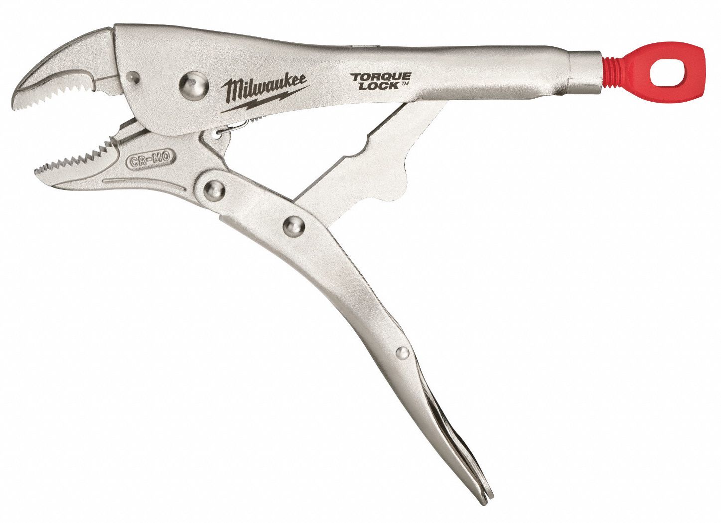 MILWAUKEE Curved Jaw Locking Pliers, Jaw Capacity 2 in, Jaw Length 1