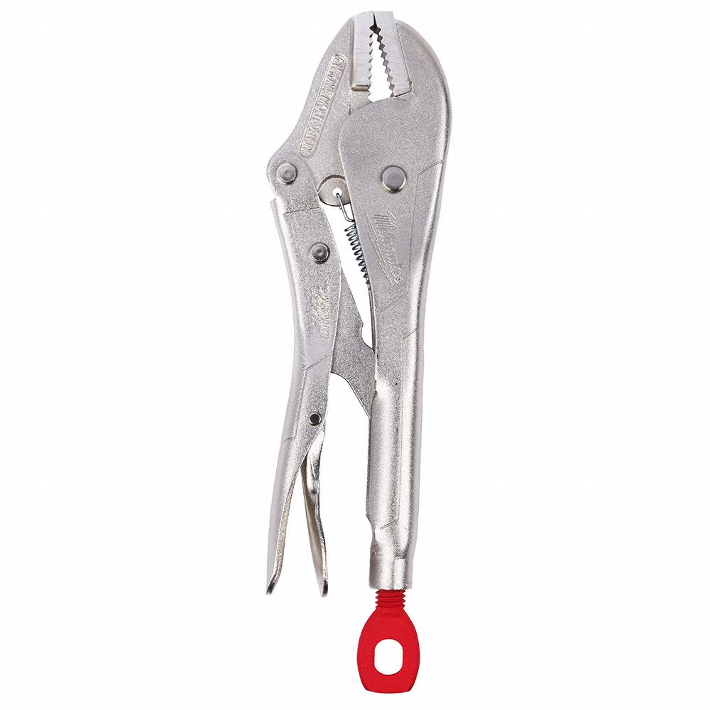 Locking Plier, Plain Grip, 10" L