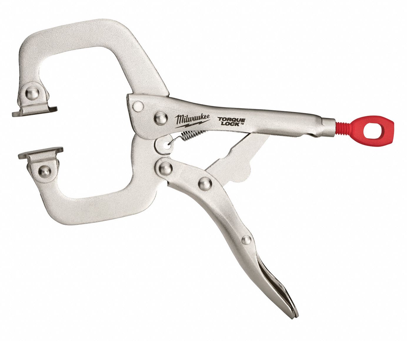 MILWAUKEE 6 in Locking CClamp, 2 15/64 in Max. Opening, 2 1/4 in