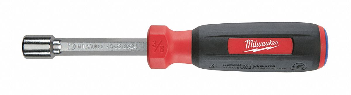 Hollow Hex Shank Nut Driver: Straight, HollowCore™, SAE, With Magnetized Tip, Std, Hex