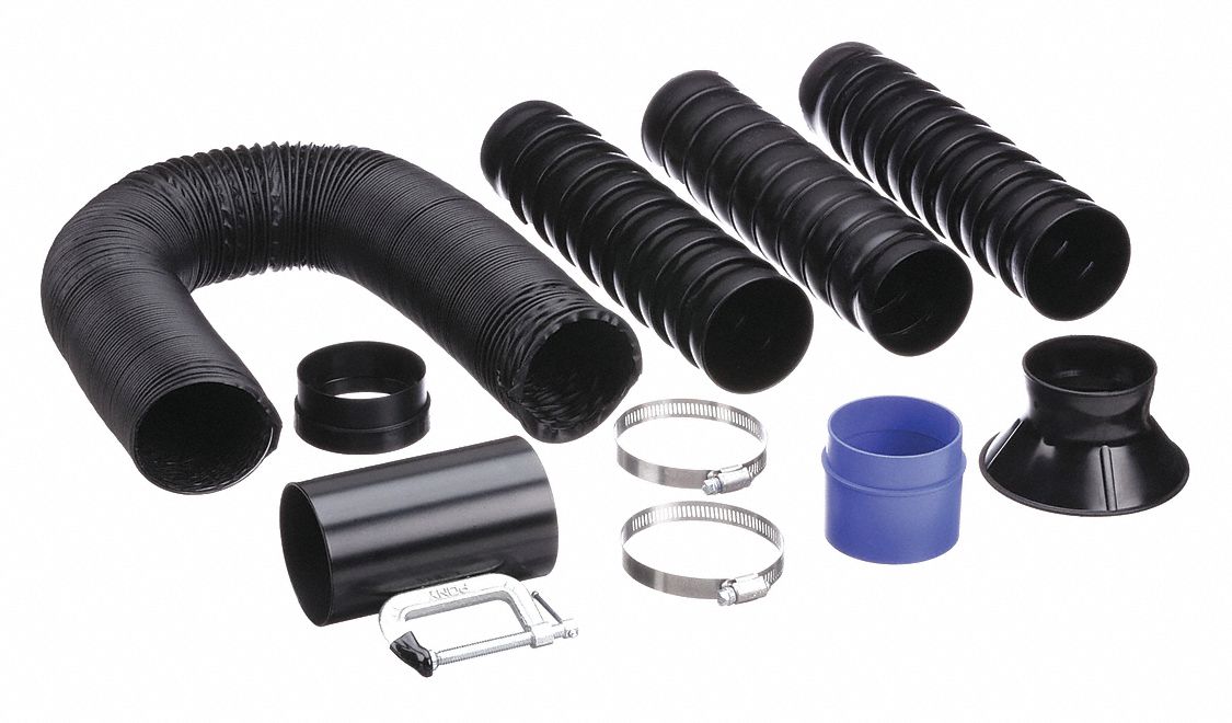 HAKKO, 4.5 in Nozzle Wd, 3 ft Overall Lg, Fume Extractor Loc Line Kit