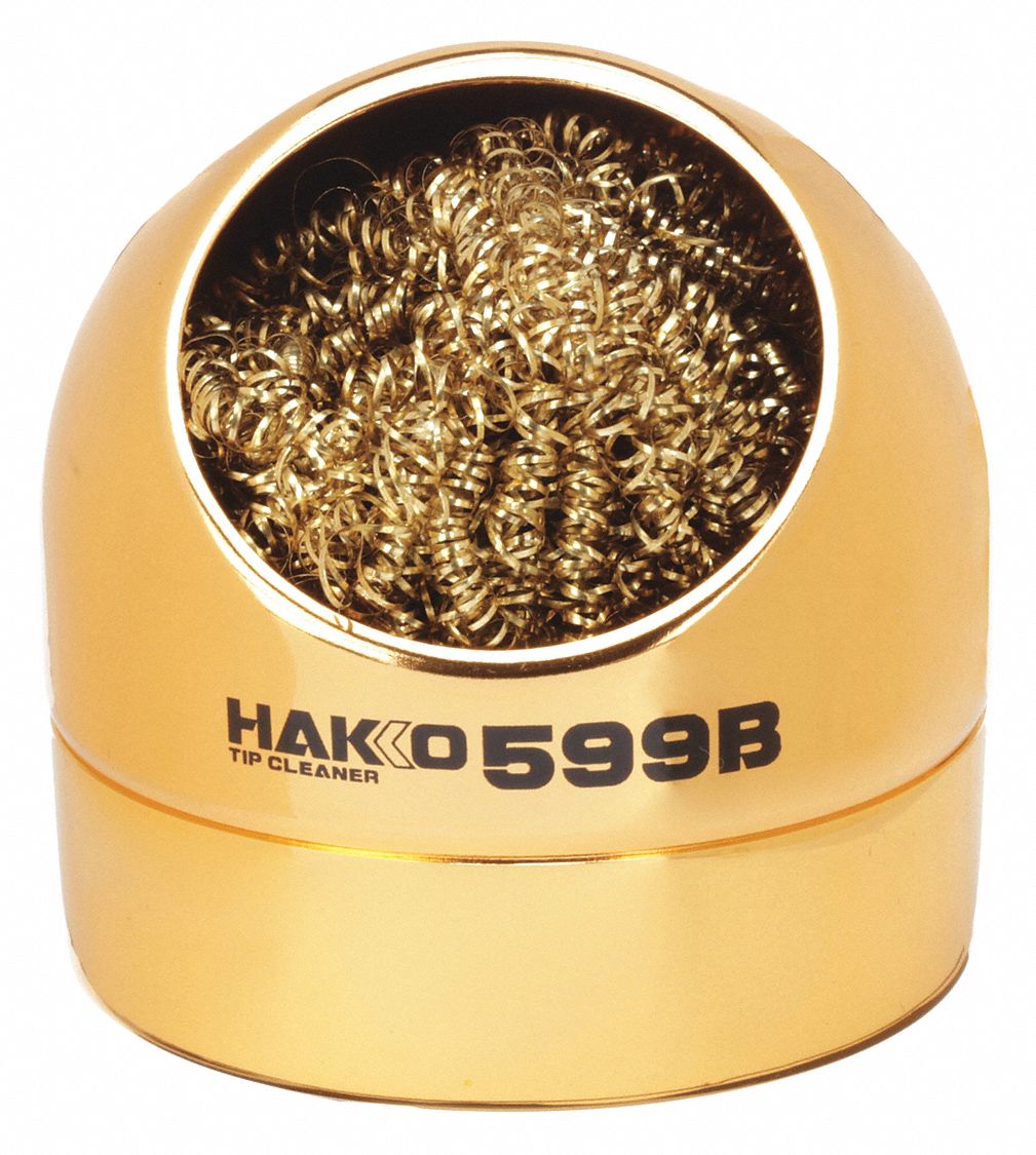 HAKKO, Brass Sponge Tip Cleaner & Case, Brass Sponge Tip Cleaner with