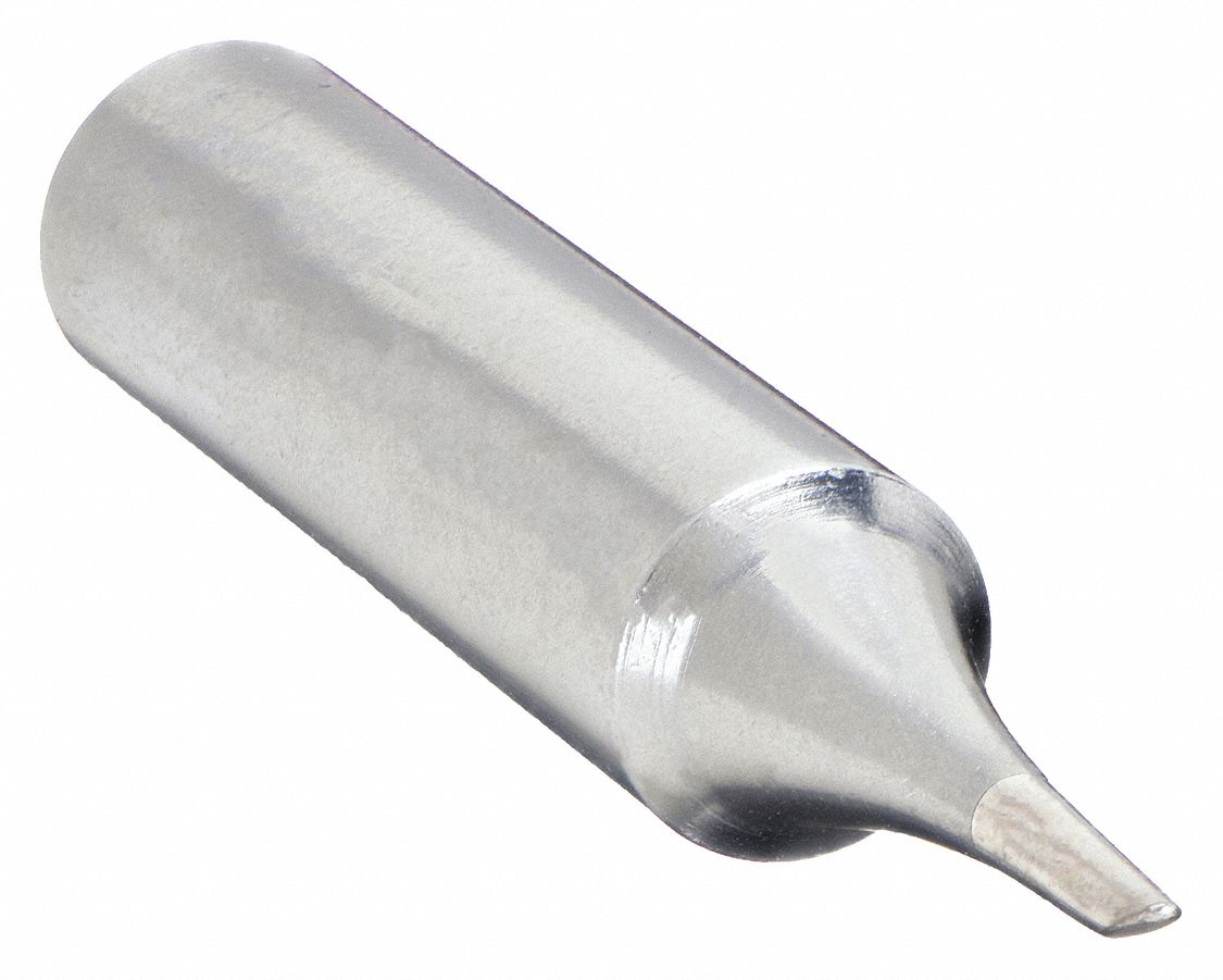 Soldering Tip: T18 Series, Bevel, 1 mm W, 13.5 mm Lg
