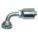 HYDRAULIC HOSE FITTING, BARBED, SER 77U, CRIMPED, 90 °  ELBOW, FLANGE HEAD, 2 IN, STEEL