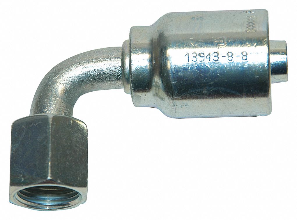 RAC DE TUY HYDR,CANNELÉ,SÉR 77E,SERTIR,FEM,JNT TOR,COUDE 90 ° ,ORIFICE 3/4 PO,ST