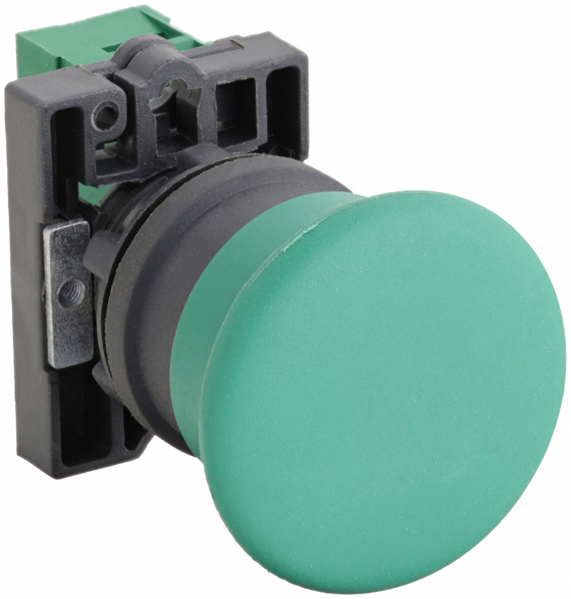 BOUTON-POUSSOIR NON LUMINEUX, PLASTIQUE, 22 MM, VERT