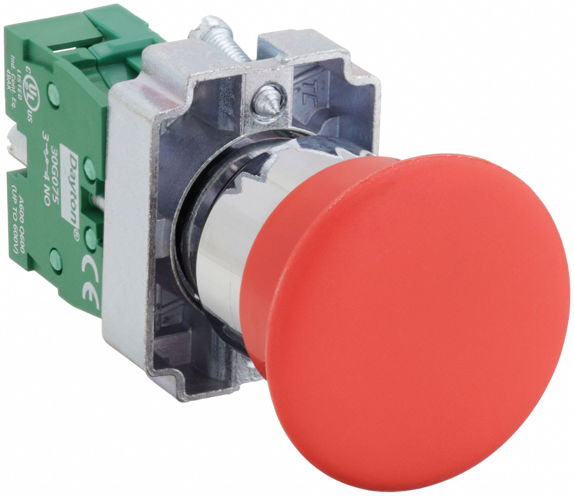 BOUTON-POUSSOIR NON LUMINEUX, MÉTAL, 22 MM, ROUGE