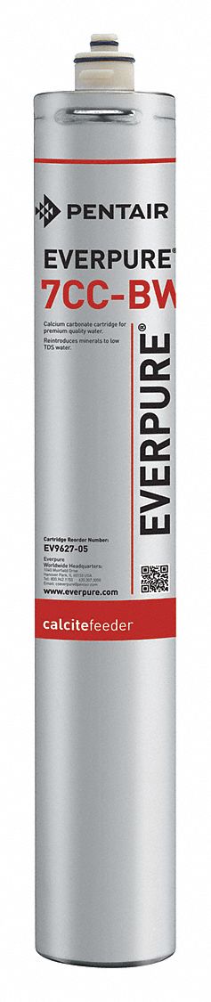 Water Filter Cartridge: 0.5 gpm, 20 3/4 in Overall Ht, 3 1/4 in Overall Dia