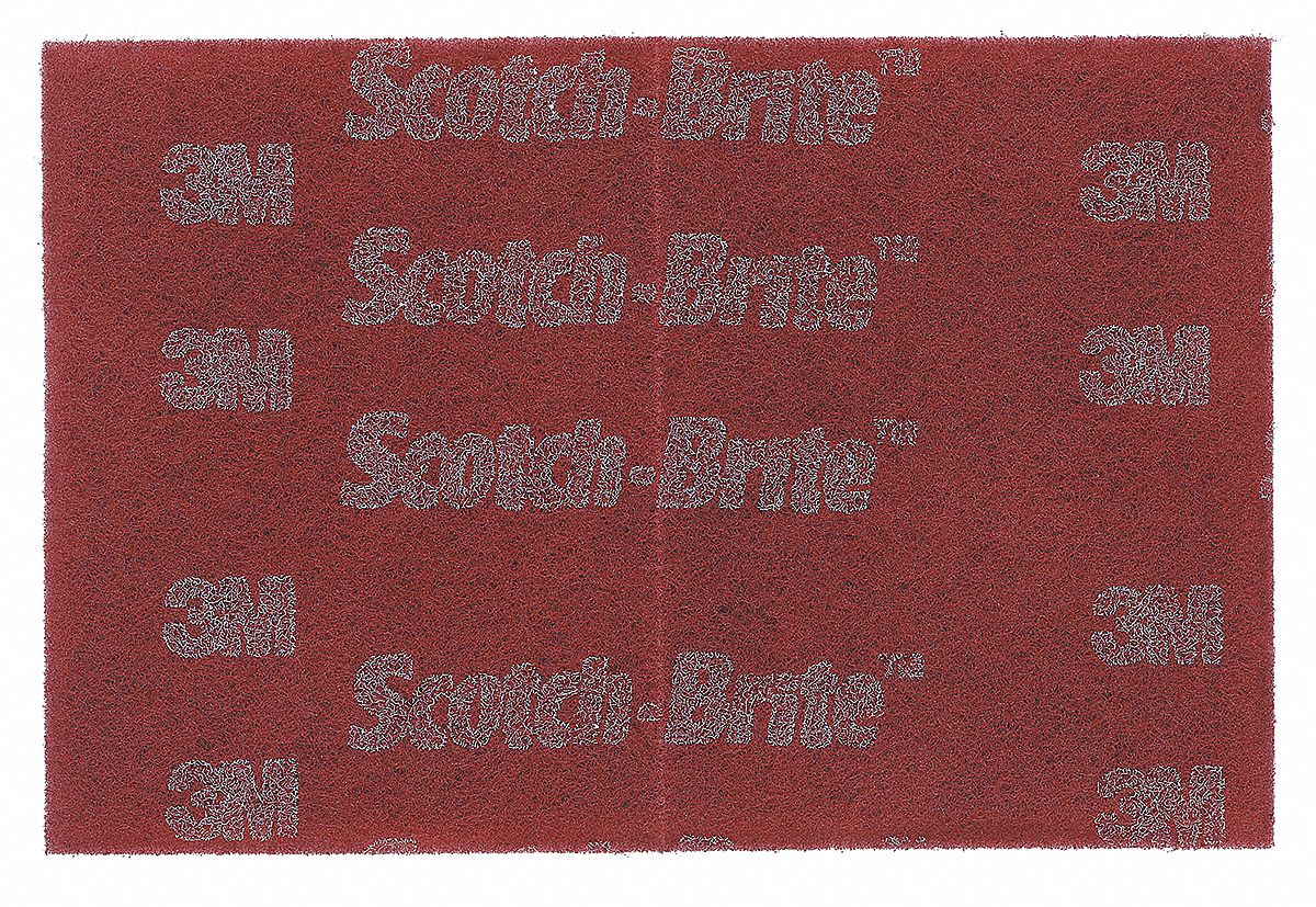 SANDING HAND PAD, PURPLE, 9 X 6 IN, ALUMINUM OXIDE