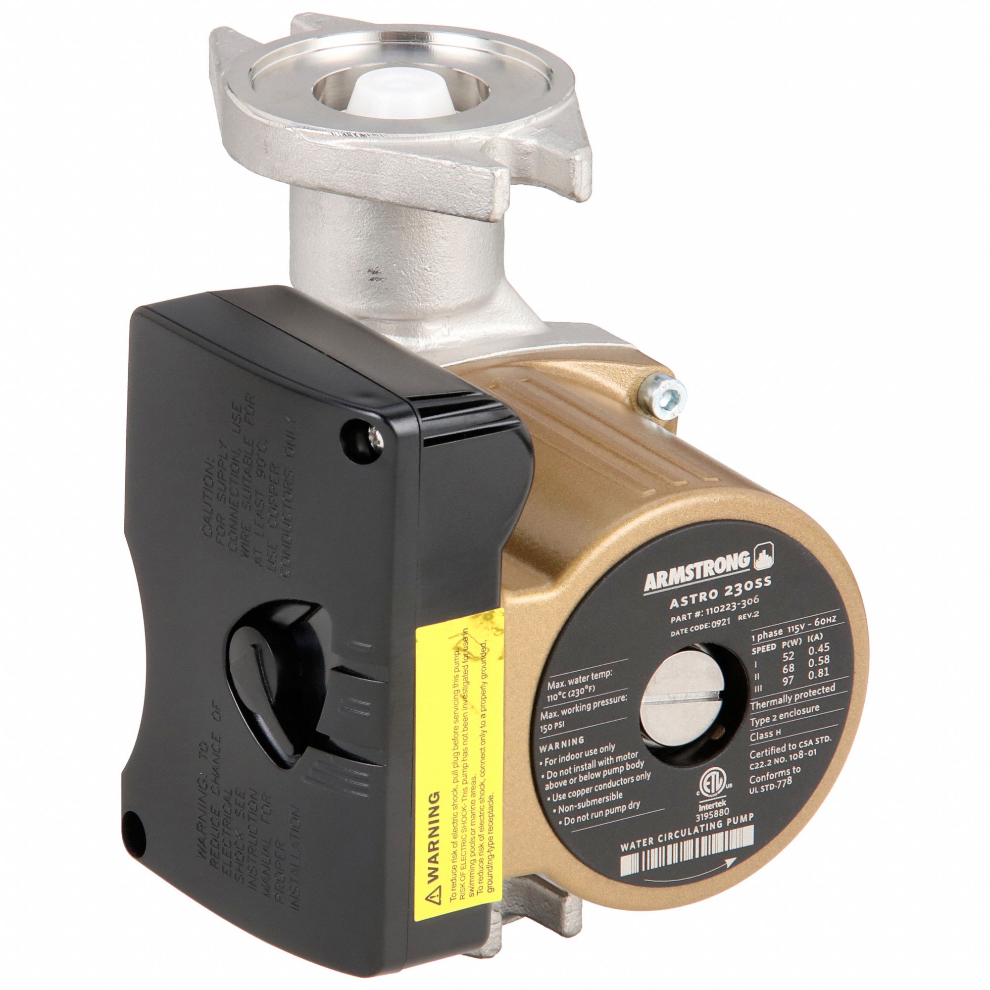 Multi-Speed, Armstrong, Flanged, Potable Water Circulating