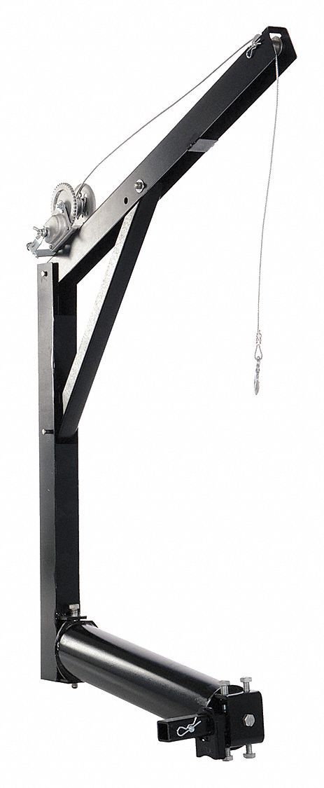 DAVIT CRANE, STEEL, MANUAL, 600 LB MAX. LOAD CAPACITY, 0 IN TO 7.1 FT, 47½ IN
