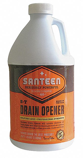 32UU98 - Drain Opener Sulfuric Acid 1/2 gal. PK4