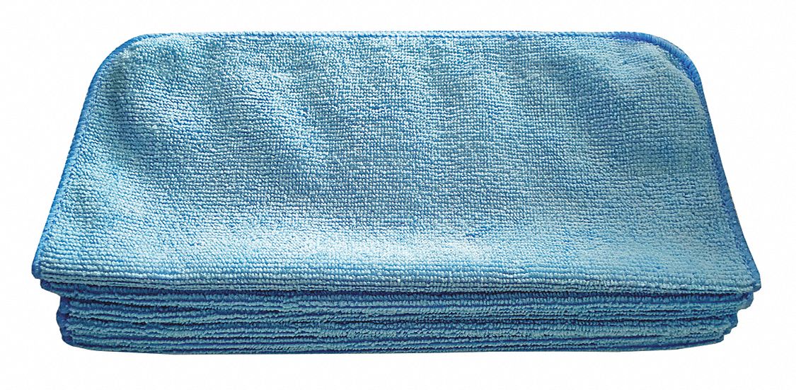 BRUSHTECH Toalla de Microfibras , Azul , An 15-3/4 - Paños de Microfibra y  para Polvo - 28U716