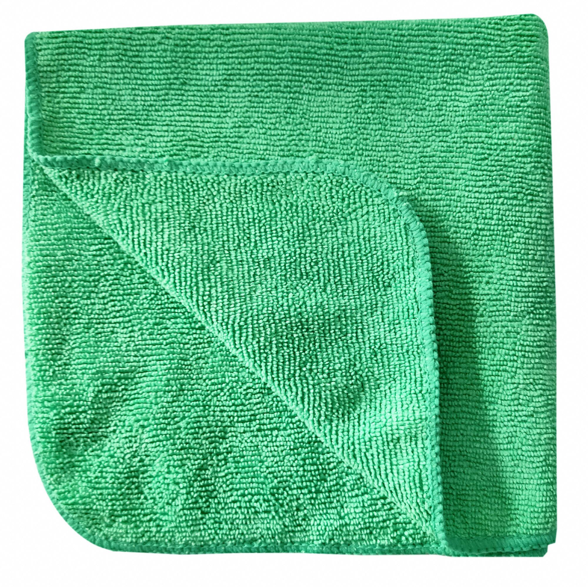 TOUGH GUY Microfiber Cloth Microfiber, New, Green, 16 in x 16 in, 260 g/sq m Cleaning Cloth