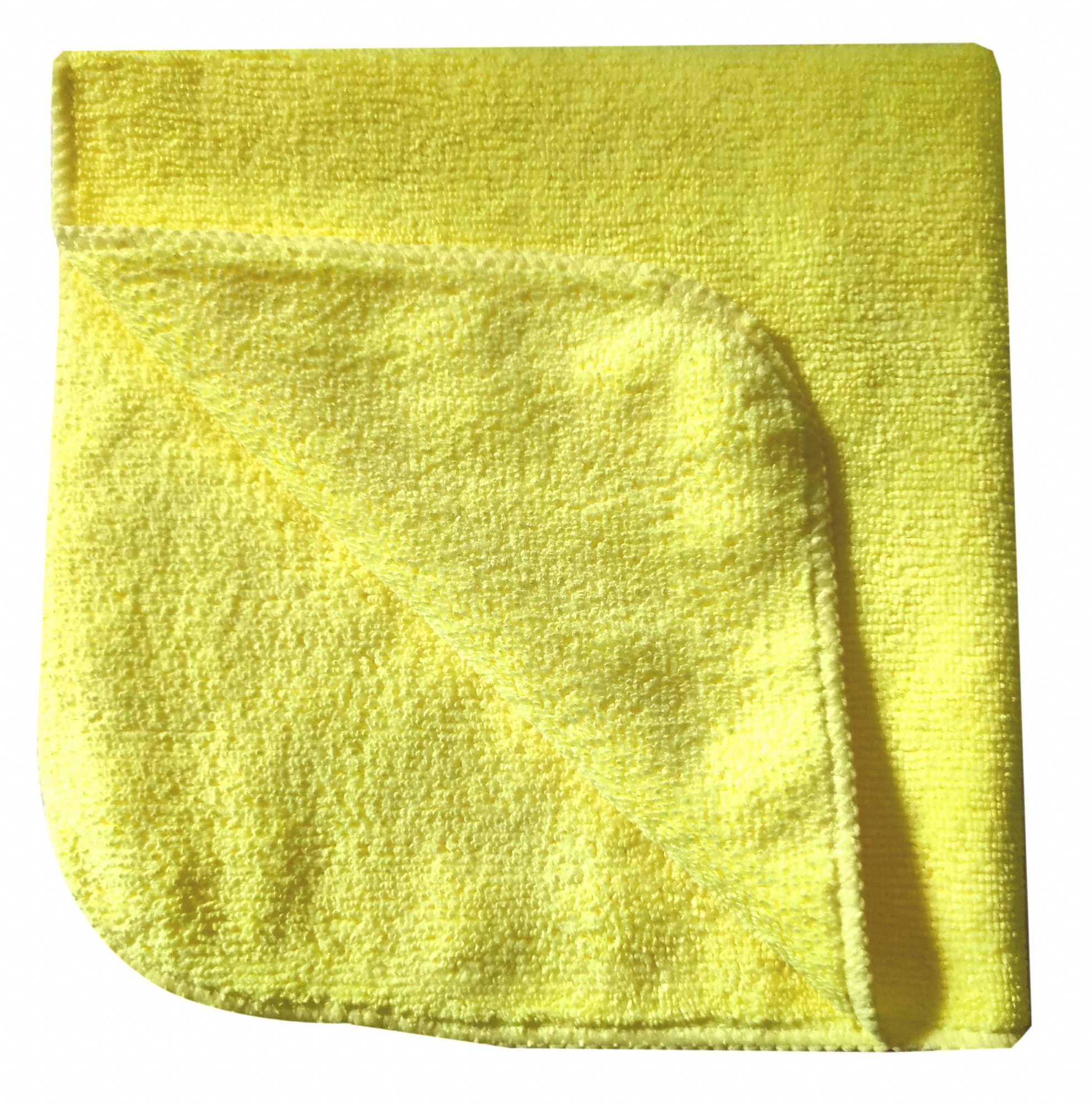 TOUGH GUY Microfiber Cloth Microfiber, New, Yellow, 16 in x 16 in, Medium Duty 32UV1232UV12