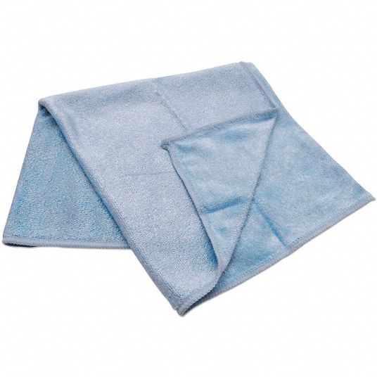 TOUGH GUY Microfiber Cloth Microfiber, New, Blue, 16 in x 16 in, 300 g