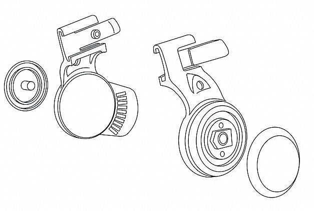 MÉCANISME DE PIVOT POUR SERRE-TÊTE, NOIR, POUR CASQUES DE SOUDAGE SPEEDGLAS 9100/9100FX-AIR