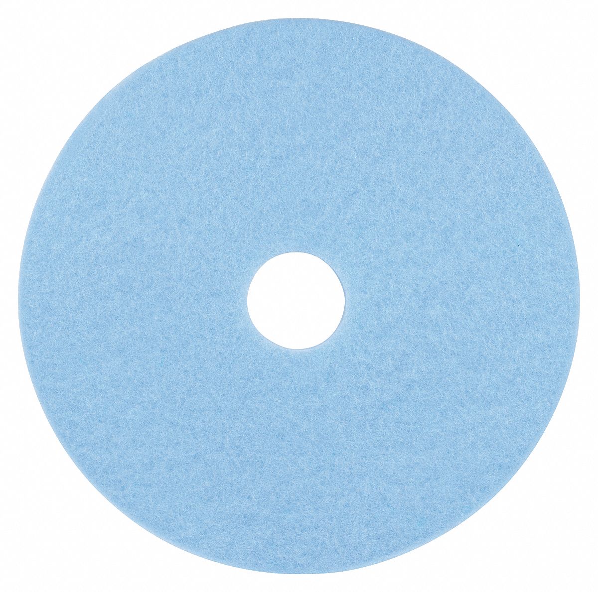 Burnishing Pad: Sky Blue, 17 in Dia, Polyester, 3, 000 RPM Max Speed, Round, 5 PK