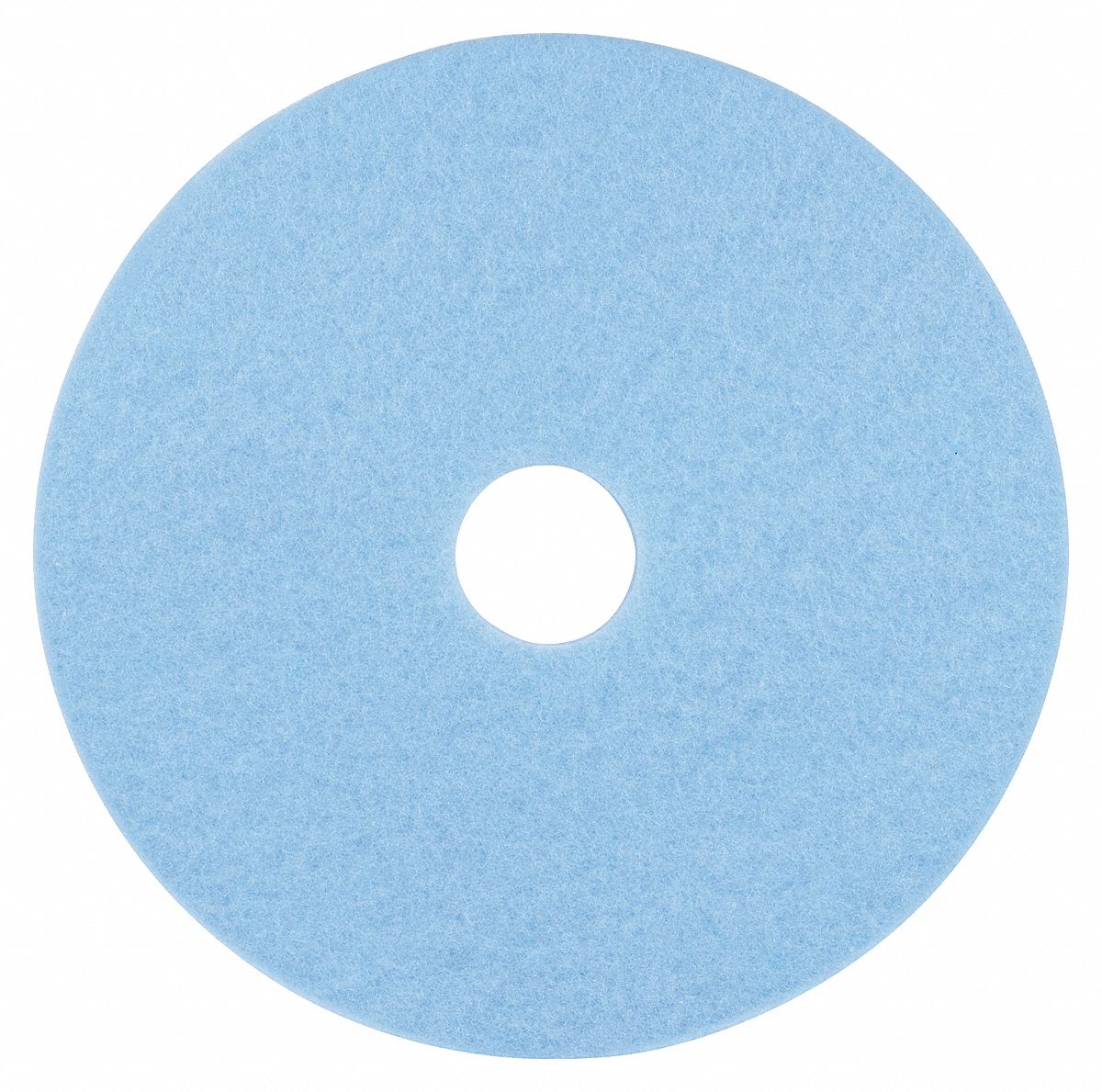 Burnishing Pad: Sky Blue, 19 in Dia, Polyester, 3, 000 RPM Max Speed, Round, 5 PK