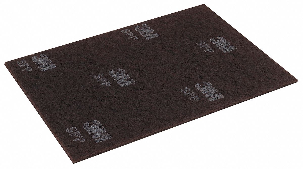 SCOTCHBRITE, Brown, 14 in x 20 in Floor Pad Size, Stripping Pad