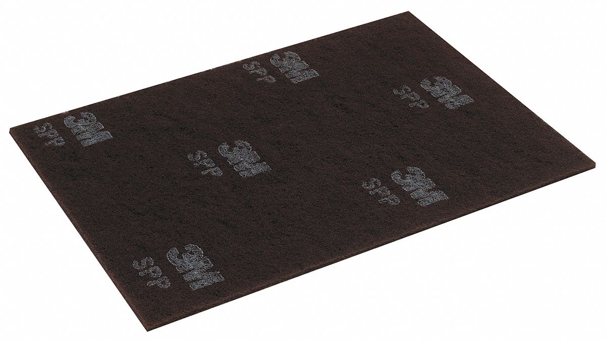 Stripping Pad: 14 in Wd, 32 in Lg, Fiber, Maroon, 600 RPM Max Speed, Rectangular, 10 PK