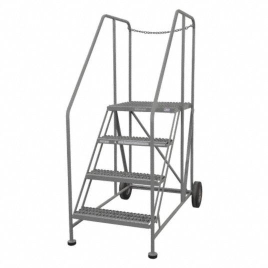 COTTERMAN Rolling Work Platform, Steel, Single Access Platform Style ...