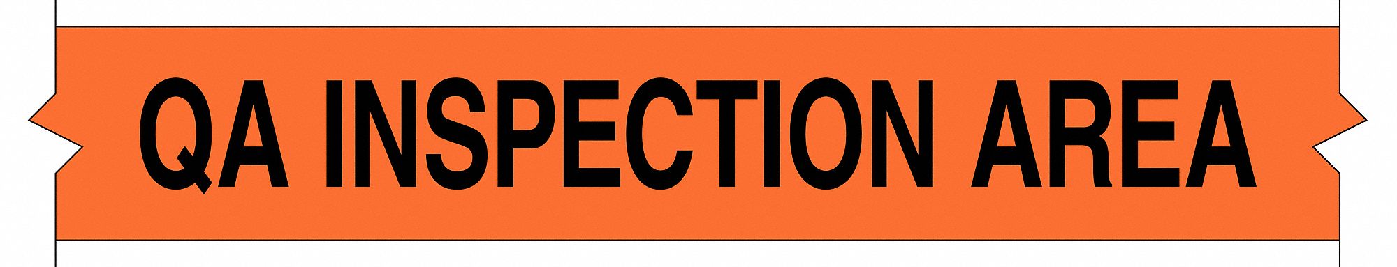 Floor Marking Tape: Message, Message, Black/Orange, Facility Safey, 2 in x 100 ft, 8 mil Tape Thick