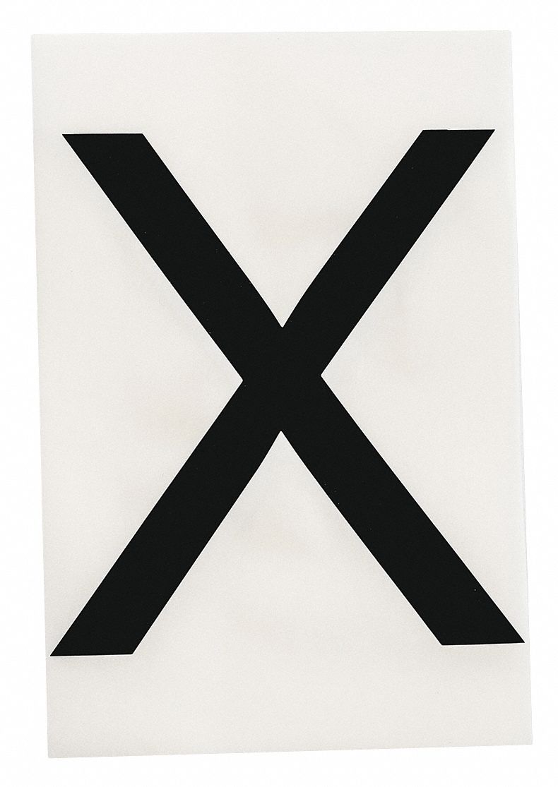 Floor Marking Tape: Square, Message, Black, X, 4 in x 6 in, 8 mil Tape Thick, Brady®, ToughStripe®