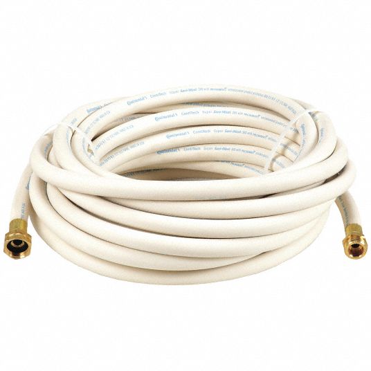 Washdown Hose: 1/2 in Hose Inside Dia., 300 psi, -40° to 200°F, White, 50  ft Hose Lg, FGHT x MGHT