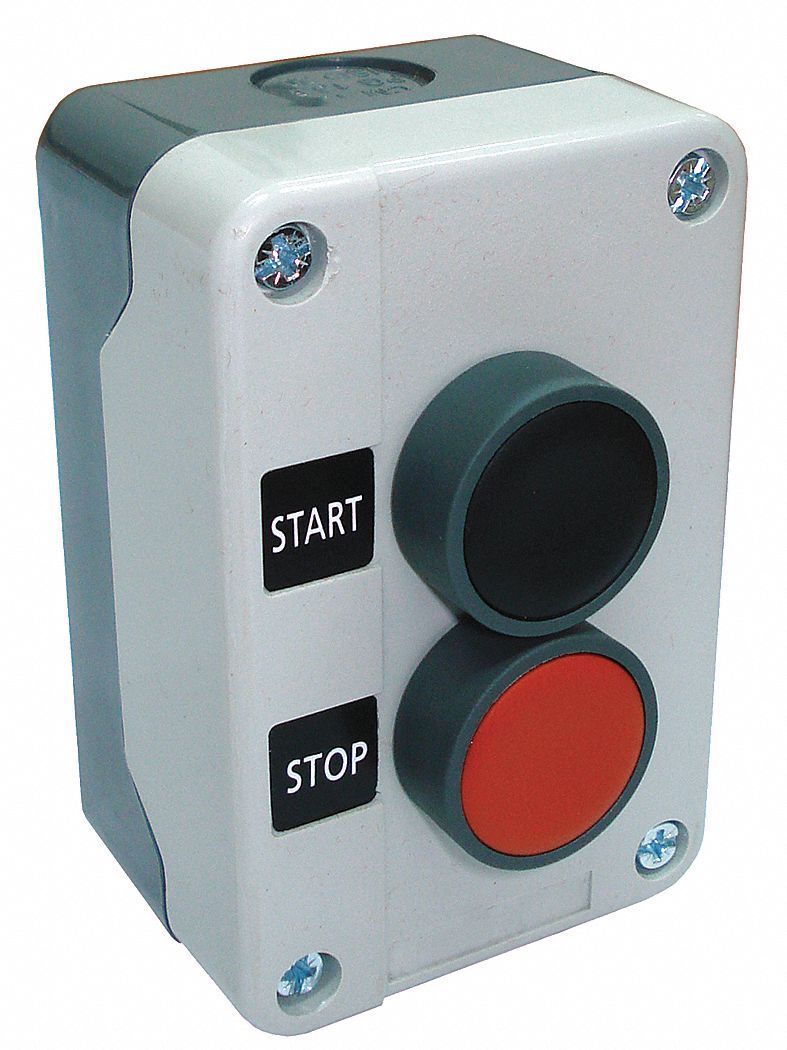 DAYTON Push Button Control Station Momentary, 1NO/1NC, Start/Stop