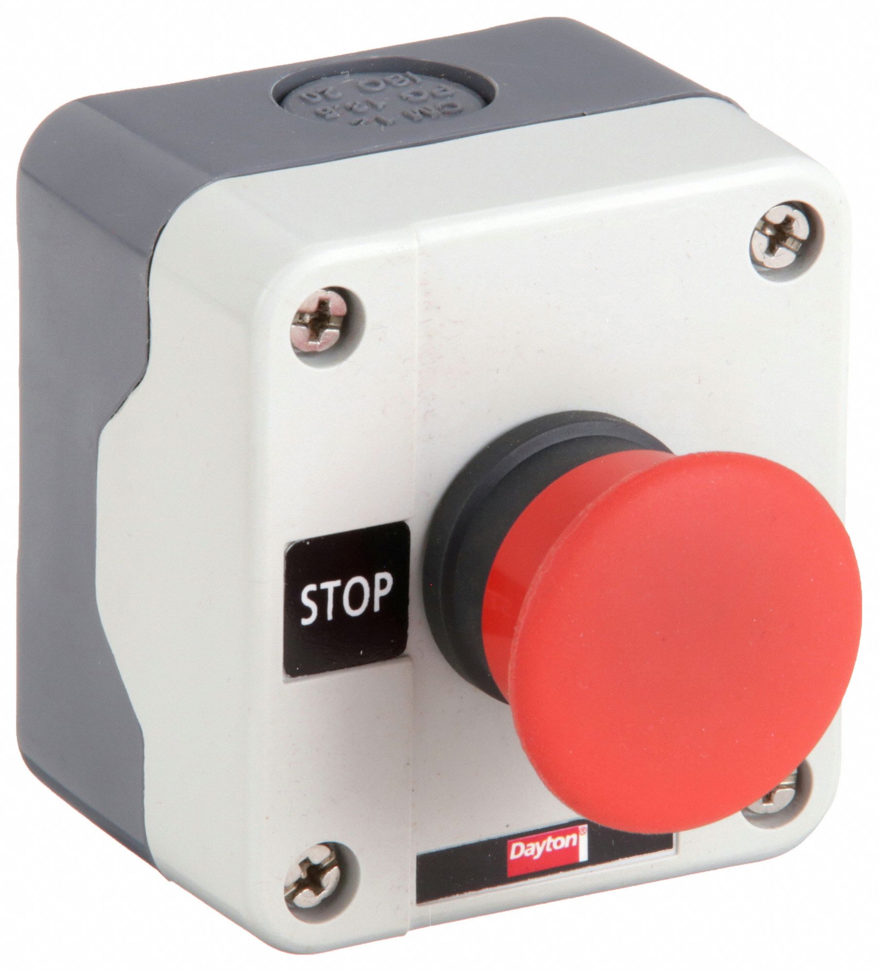 CONTROL STATION, MUSHROOM HEAD PUSH BUTTON, 1NC, STOP