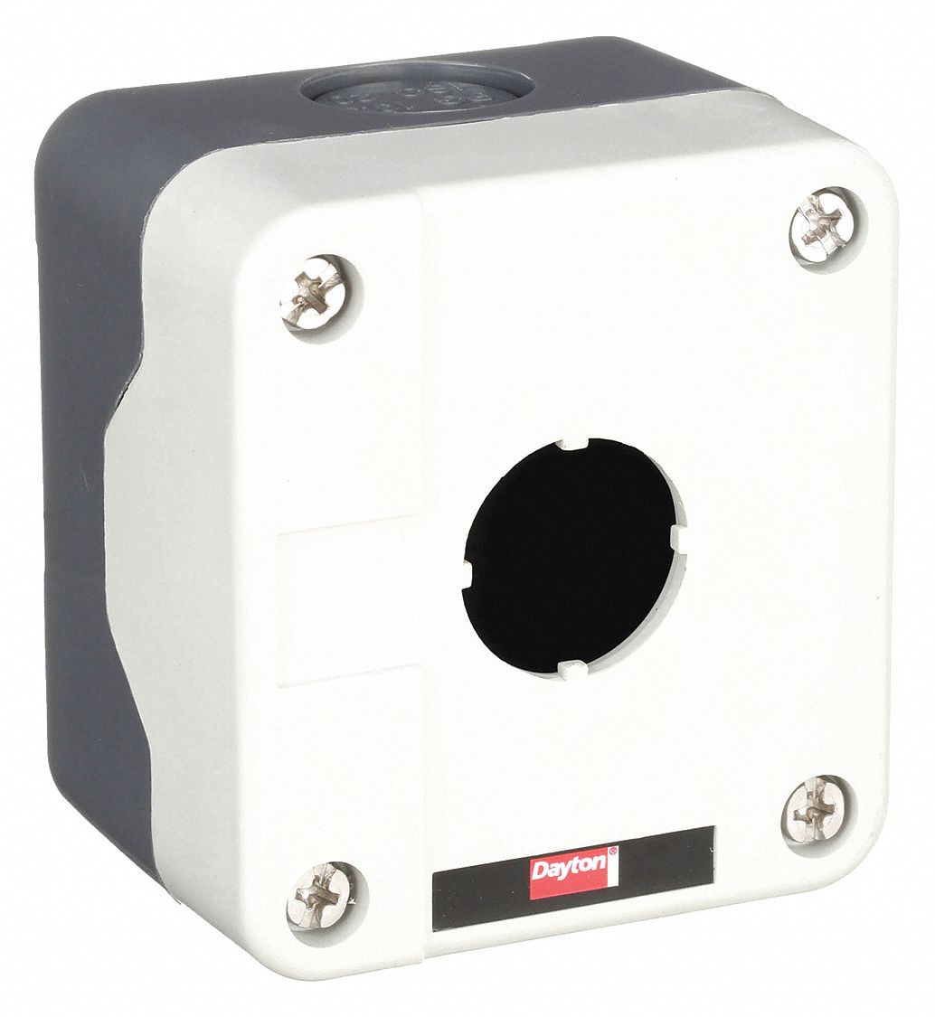 PUSH BUTTON ENCLOSURE, 22 MM, 1 HOLES, NON-METALLIC, NEMA 4/4X