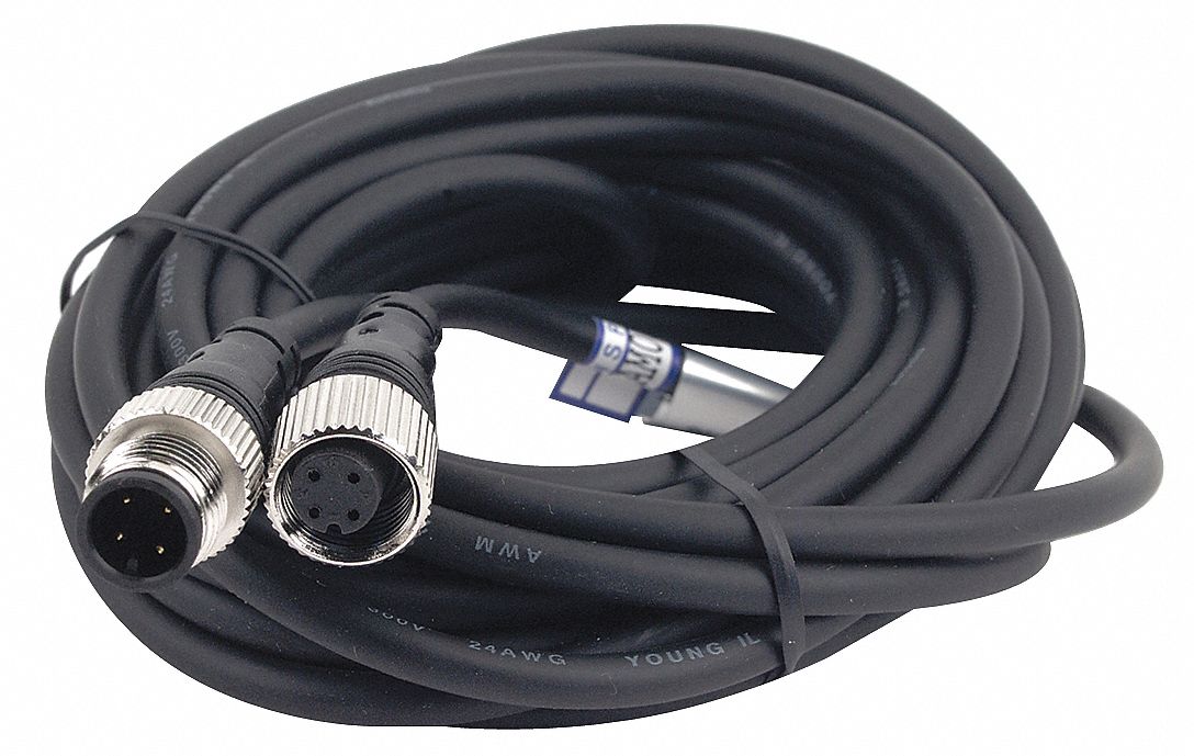 Extension Cordset,4 Pin,Receptacle