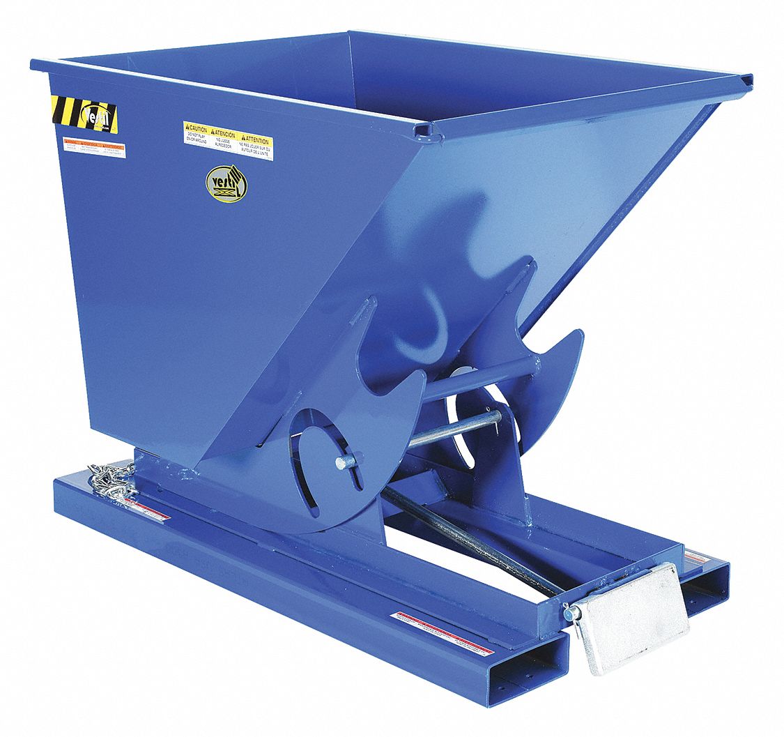 SELF DUMPING HOPPER, MEDIUM DUTY, BLUE, 1/2 YD