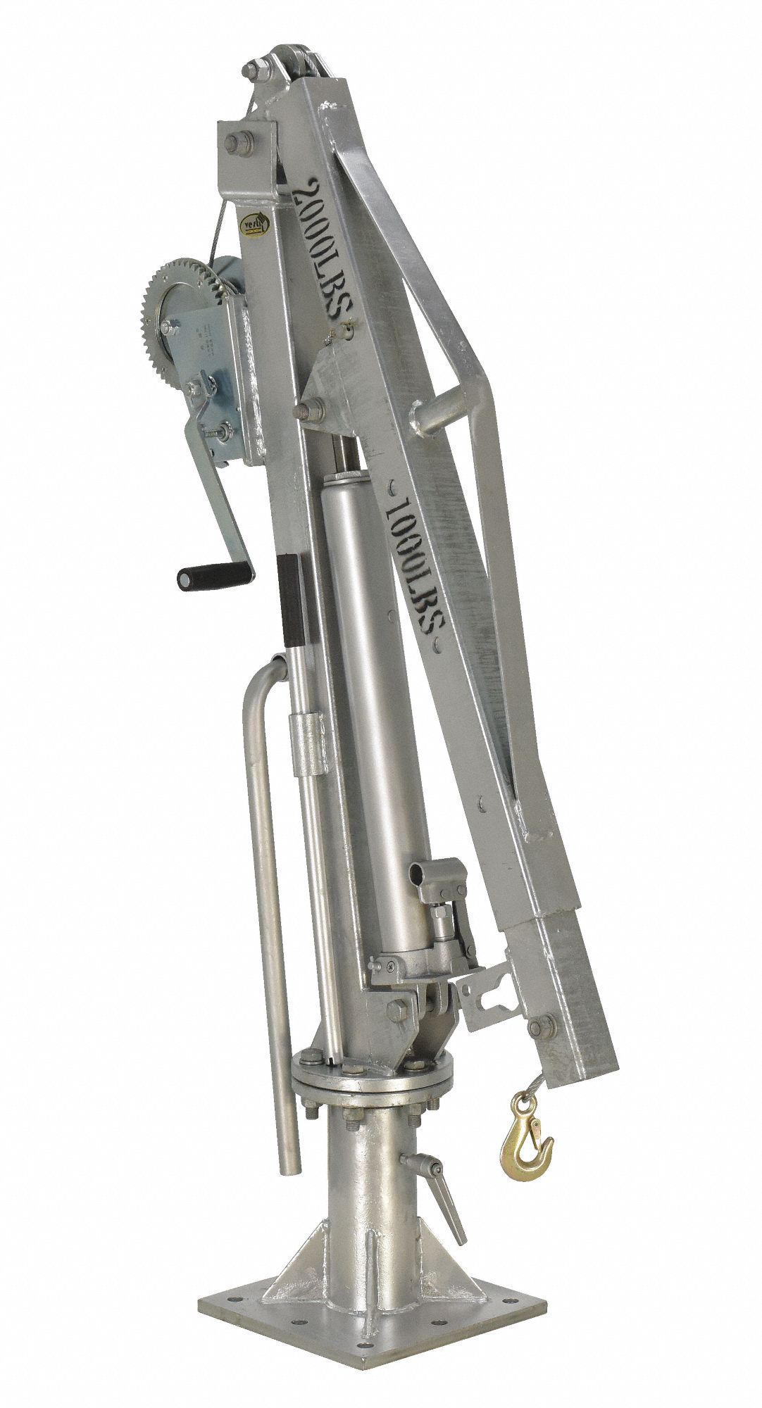 JIB CRANE, STEEL, MANUAL, 1,000 LB MAX. LOAD CAPACITY, 0 IN TO 7.2 FT, 31 IN TO 52 IN