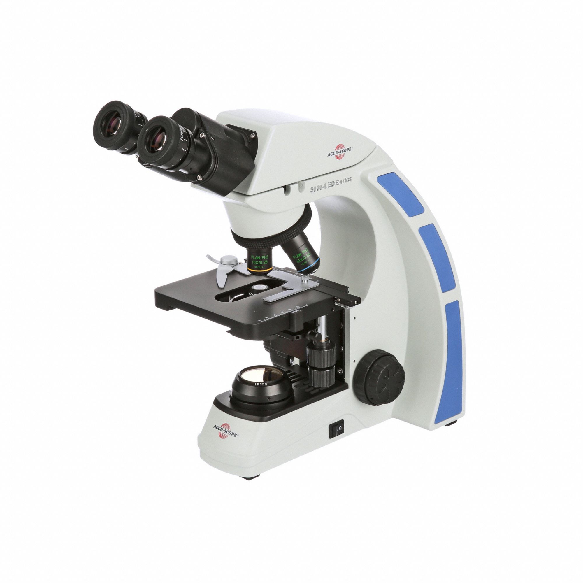 Microscope: Binocular, Abbe Sliding/Coaxial Focus/Phase, LED, 100X to 400X, Microscope
