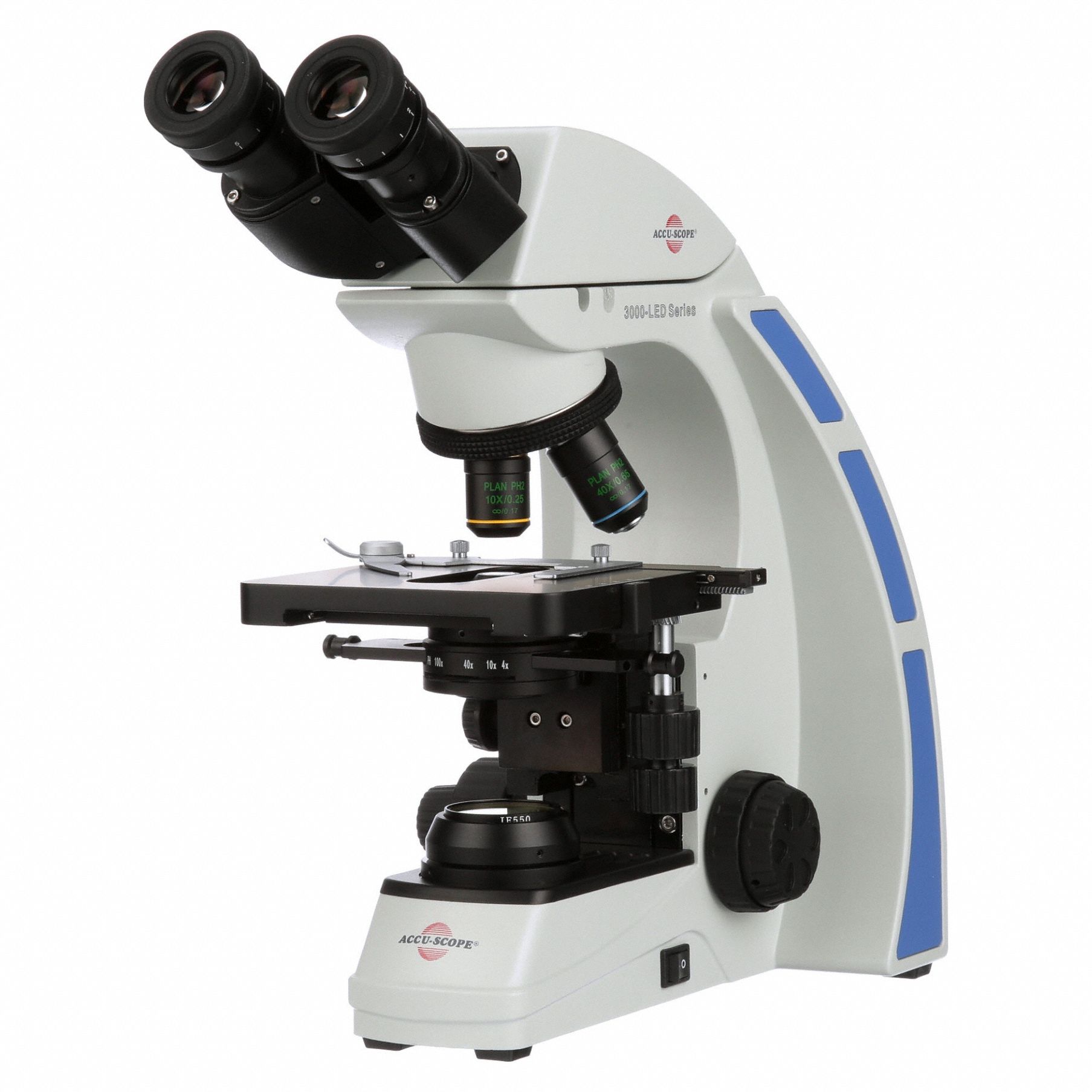 Microscope: Trinocular, Abbe Sliding Condition, LED, 100X to 400X, Microscope