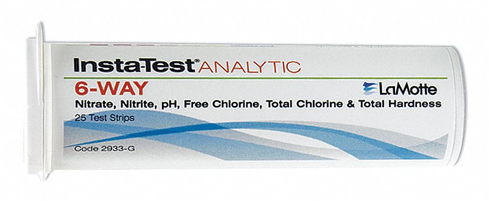 Test Strip: Free Chlorine, 0/0.5/1/3/5/10 ppm, 0, 0.5, 1, 3, 5, 10 ppm, 4 to 10 pH