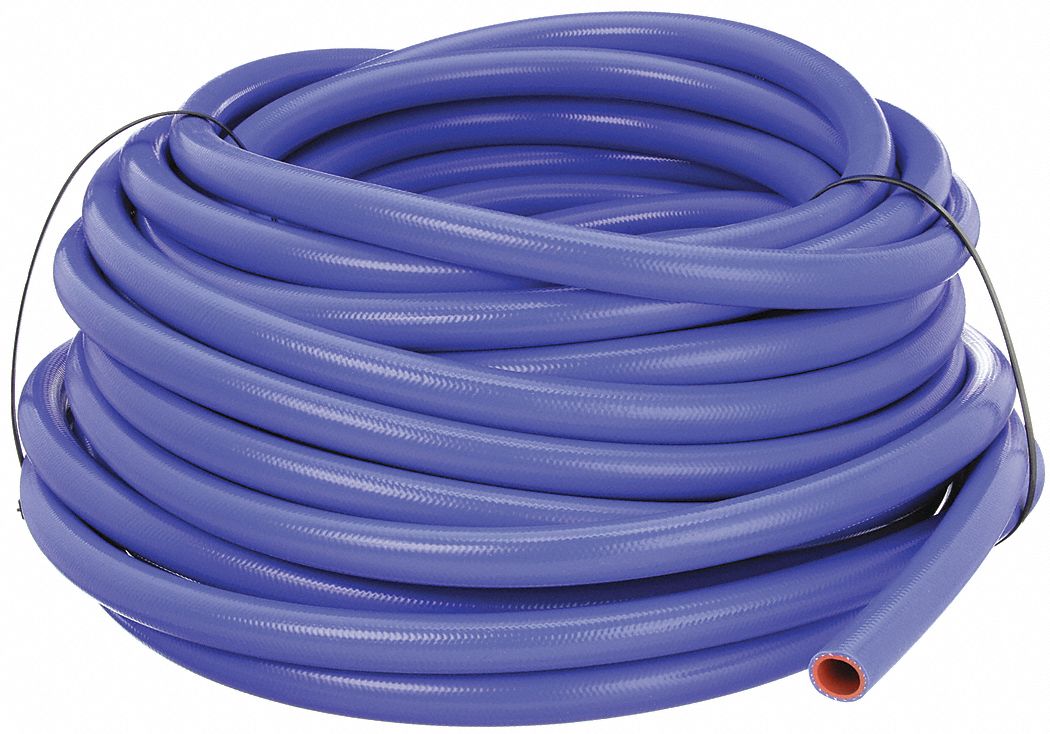 Heater Hose: 3/4 in Hose Inside Dia., 100 ft Hose Lg, Blue, Silicone, Silicone