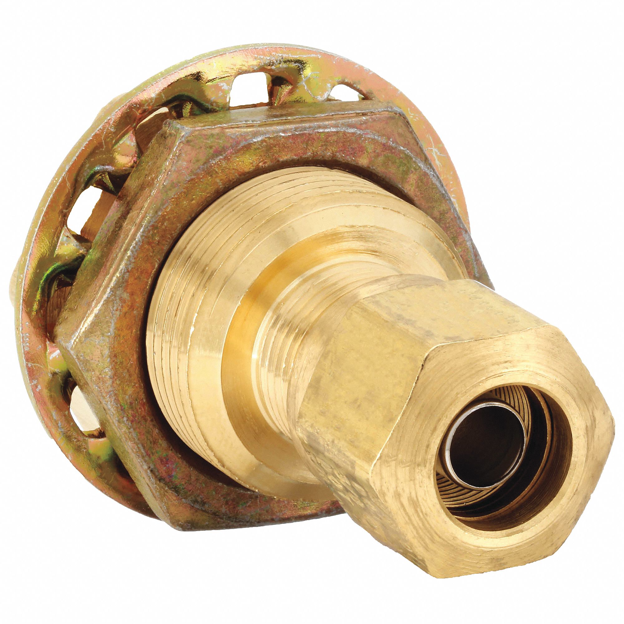 Brass, For 3/8 in x 3/8 in Tube OD, Bulkhead Union - 1PZZ2