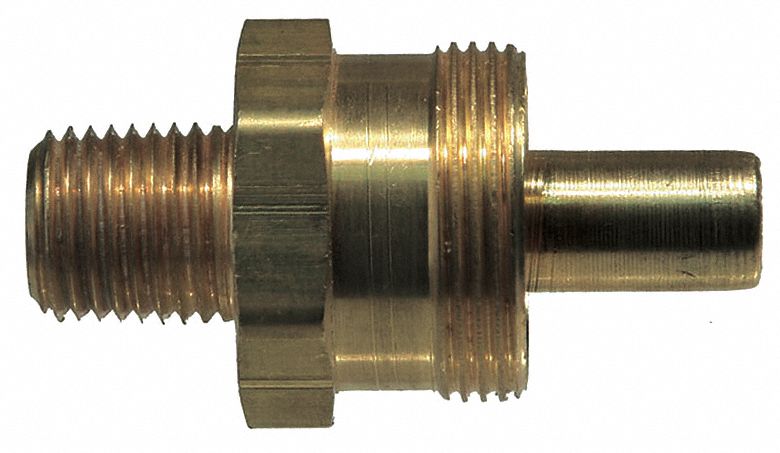 Compression Fitting Adapter: 1/2 in OD x 3/8 in Pipe Fitting Size, Compression x MNPT