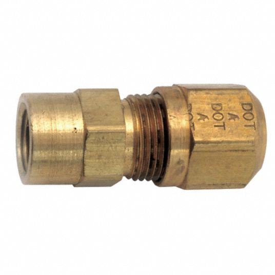 Brass, For 3/8 in Tube OD, Female Connector - 32WG53|1466X6X2 - Grainger